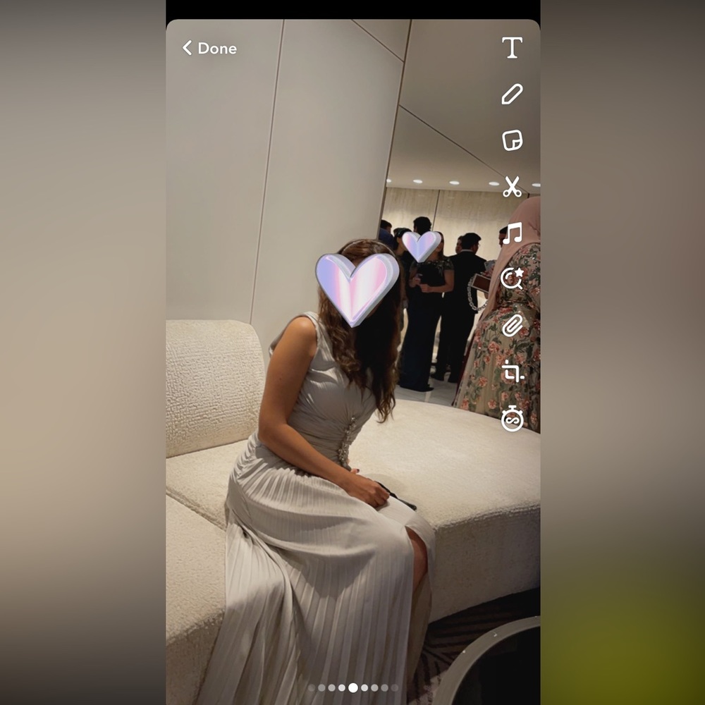 Evening long sliver dress